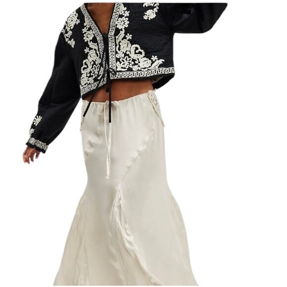 Free People Bali Mabel Jacket Large Cottahecore Boho Cowgirl Flounce Sleeve - Picture 10 of 11